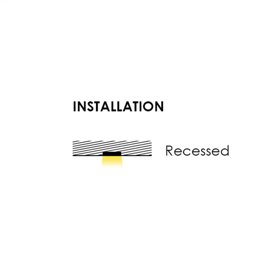 چراغ سقفی توکار بدون لبه BSQ TR نحوه اتصال